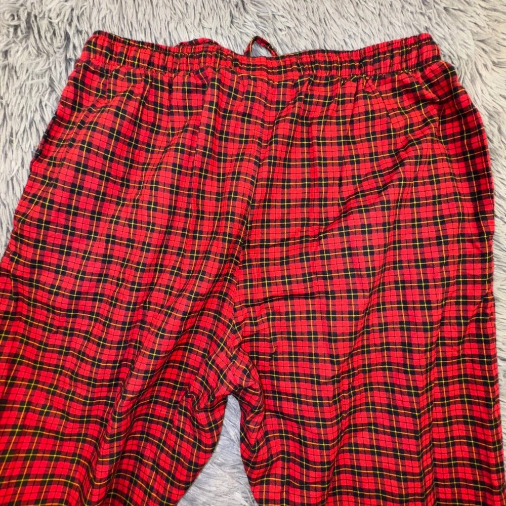 Polo Ralph Lauren Tartan Plaid Pajama Pants Sleepwear Pockets‎ Red Men's Medium